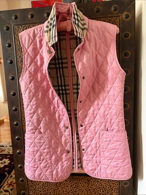 Burberry Pink Quilted Women's Vest